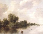 River Scene - 萨洛蒙·凡·雷斯达尔